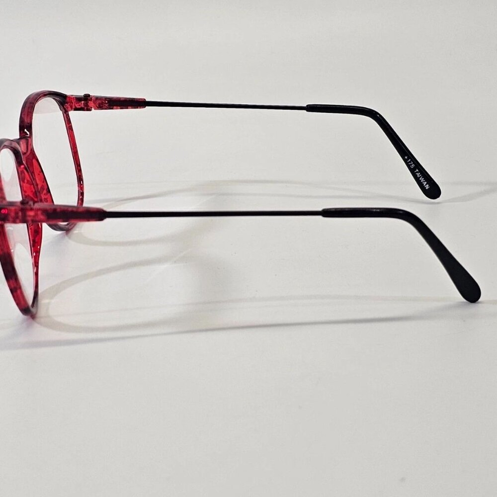 VINTAGE Unbranded Red Tortoise Shell Oversized Plastic Frames Glasses +175 EUC - Picture 7 of 7
